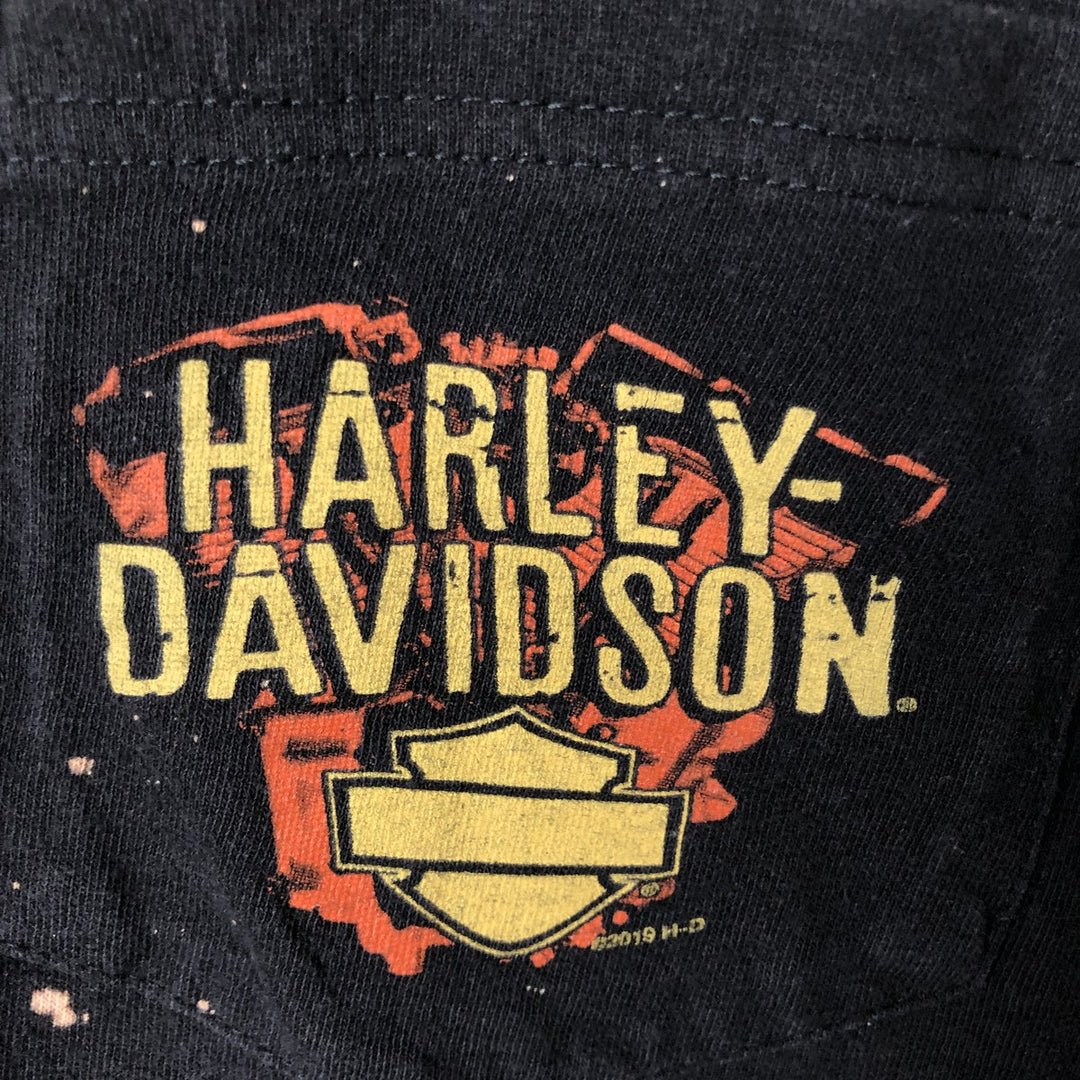 Harley-Davidson Motorcycle Bike T-shirt, Men's XL size cotton black type Vintage Second Hand