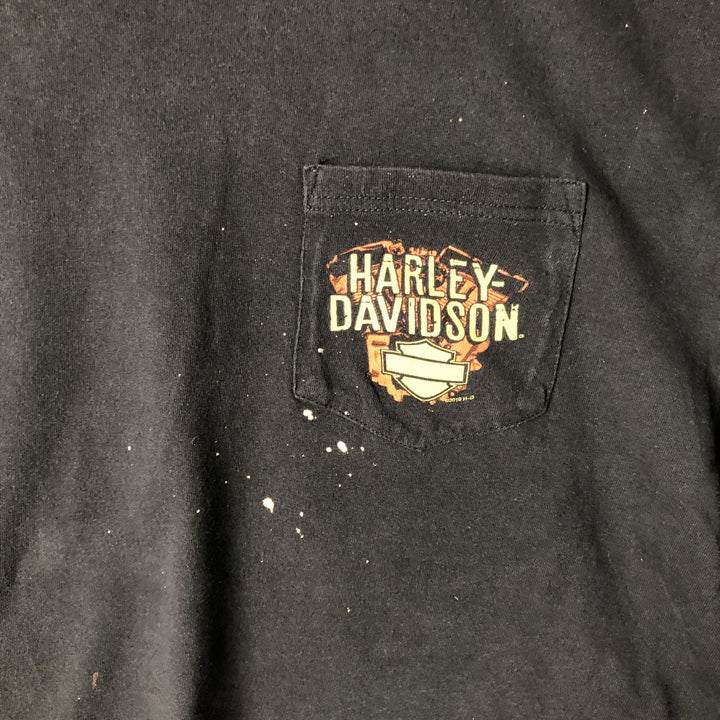 Harley-Davidson Motorcycle Bike T-shirt, Men's XL size cotton black type Vintage Second Hand