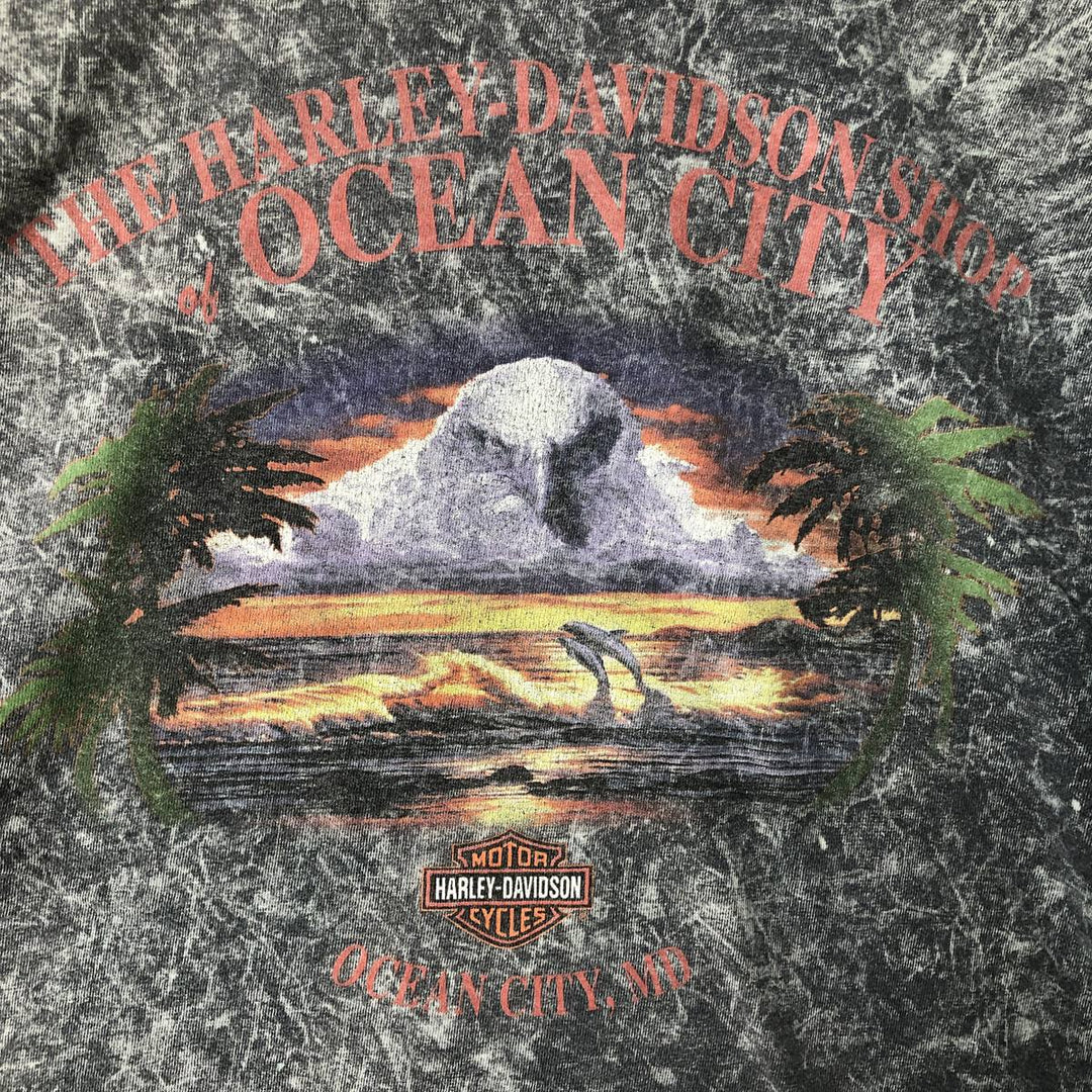 Harley-Davidson Motorcycle Bike T-shirt, Men's XL size cotton Charcoal Vintage Second Hand
