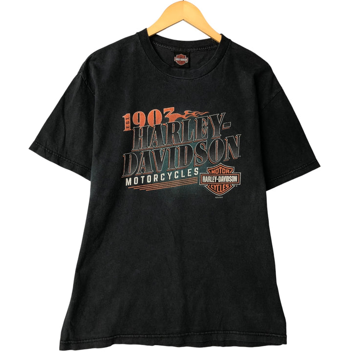 Harley-Davidson Motorcycle Bike T-shirt, Men's Medium unclear black type Vintage Second Hand
