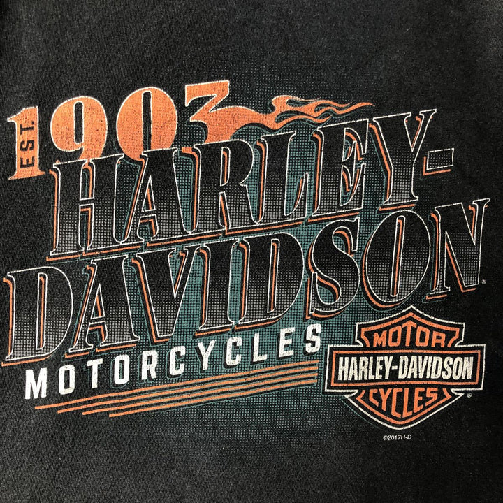 Harley-Davidson Motorcycle Bike T-shirt, Men's Medium unclear black type Vintage Second Hand
