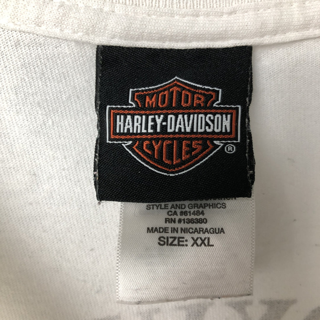 Harley-Davidson Motorcycle Bike T-shirt, Men's XXL cotton white type Vintage Second Hand
