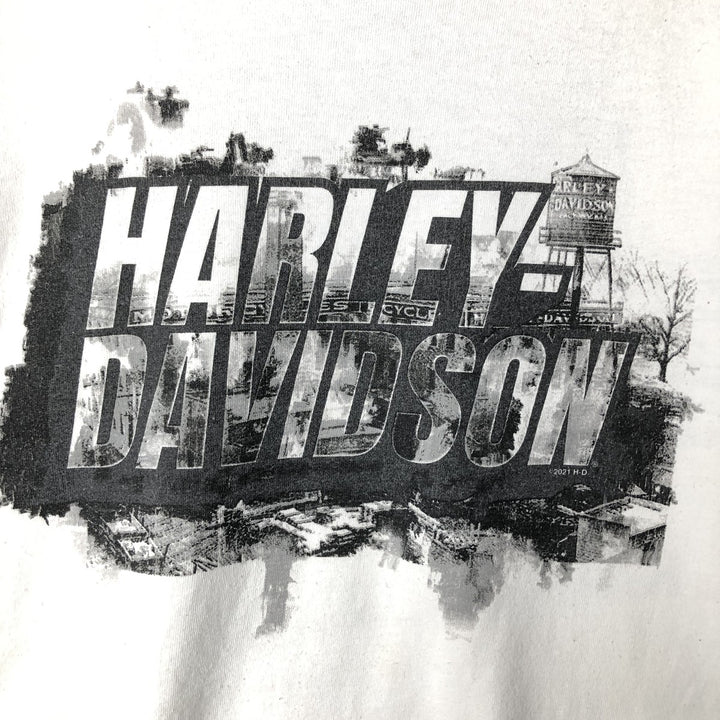 Harley-Davidson Motorcycle Bike T-shirt, Men's XXL cotton white type Vintage Second Hand