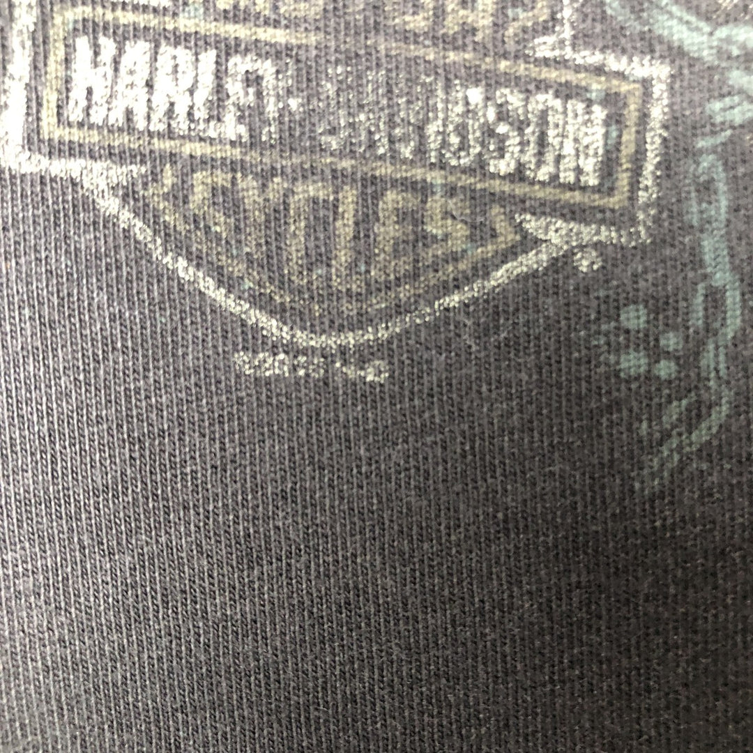 Harley-Davidson Skull Pattern Motorcycle Bike T-shirt Men's XXL cotton black type Vintage Second Hand