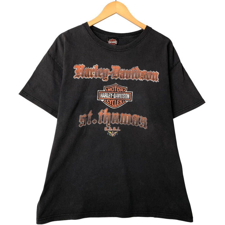 Harley-Davidson Motorcycle Bike T-shirt, Men's XL size cotton black type Vintage Second Hand