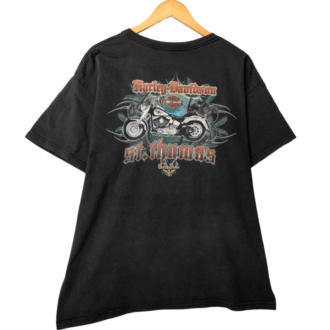 Harley-Davidson Motorcycle Bike T-shirt, Men's XL size cotton black type Vintage Second Hand