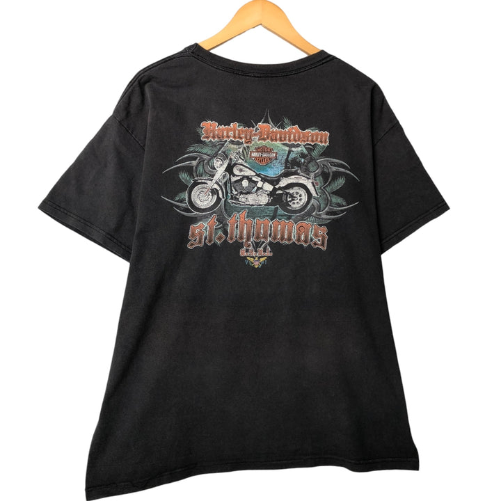 Harley-Davidson Motorcycle Bike T-shirt, Men's XL size cotton black type Vintage Second Hand