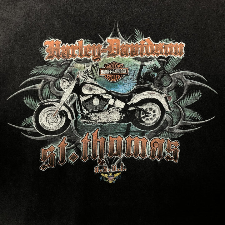 Harley-Davidson Motorcycle Bike T-shirt, Men's XL size cotton black type Vintage Second Hand