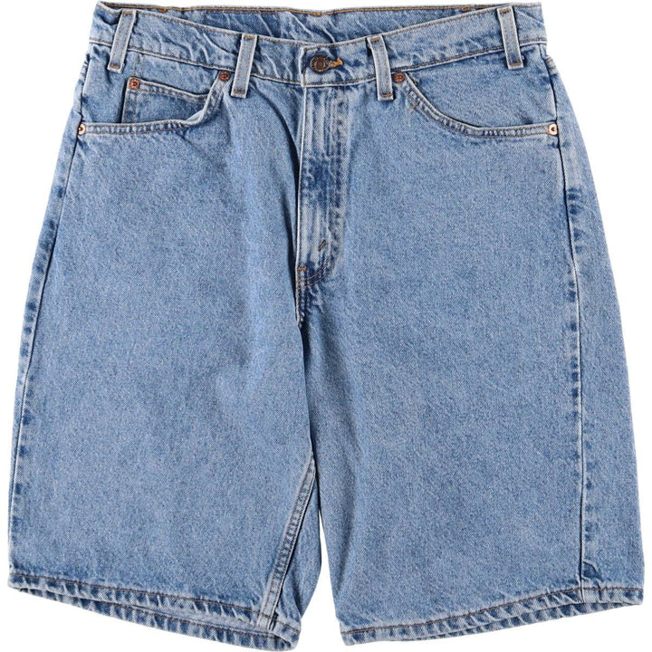 90'S Levi's 550 Relaxed Fit Orange Tab Denim Shorts, Half Pants, Jorts, Men's, W33, Vintage cotton blue type Vintage Second Hand