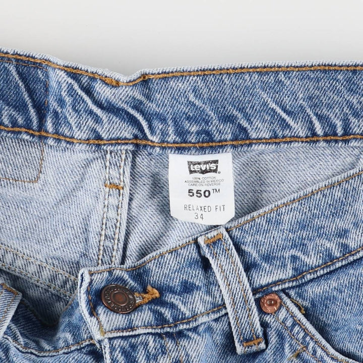 90'S Levi's 550 Relaxed Fit Orange Tab Denim Shorts, Half Pants, Jorts, Men's, W33, Vintage cotton blue type Vintage Second Hand