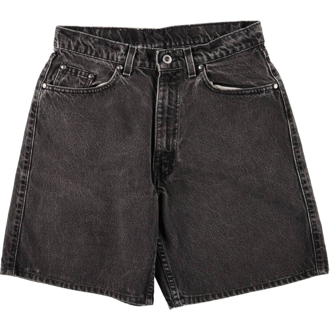 Levi's Silver Tab Black Denim Shorts, Men's Size W30 cotton black type Vintage Second Hand