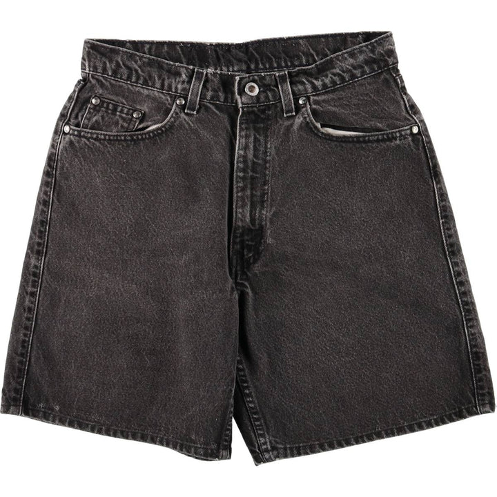 Levi's Silver Tab Black Denim Shorts, Men's Size W30 cotton black type Vintage Second Hand