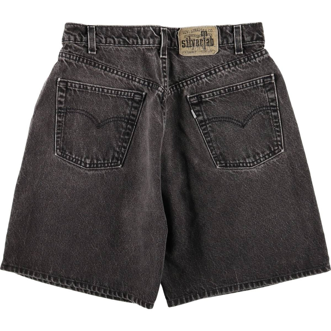 Levi's Silver Tab Black Denim Shorts, Men's Size W30 cotton black type Vintage Second Hand