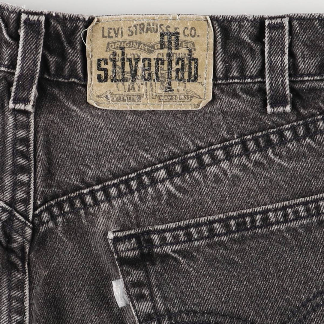 Levi's Silver Tab Black Denim Shorts, Men's Size W30 cotton black type Vintage Second Hand