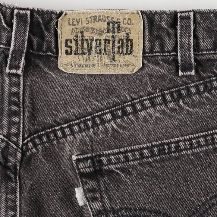 Levi's Silver Tab Black Denim Shorts, Men's Size W30 cotton black type Vintage Second Hand