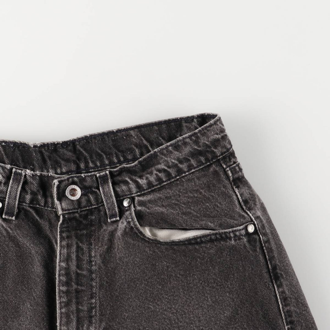 Levi's Silver Tab Black Denim Shorts, Men's Size W30 cotton black type Vintage Second Hand
