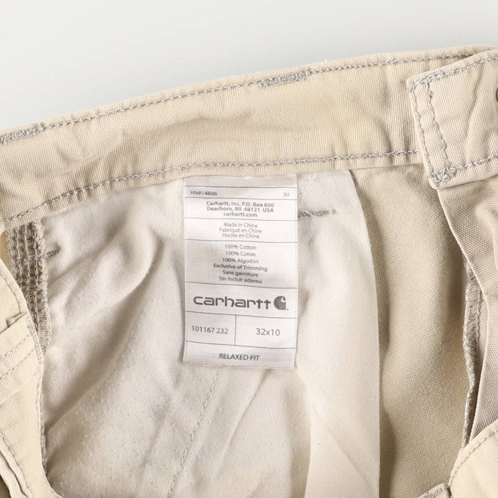 Carhartt Relaxed Fit Work Shorts, Men's Size W32 cotton Beige type Vintage Second Hand