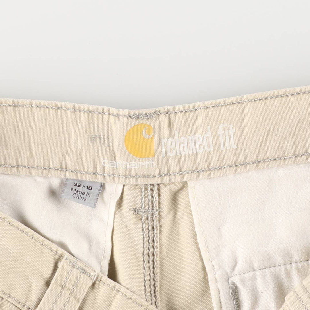Carhartt Relaxed Fit Work Shorts, Men's Size W32 cotton Beige type Vintage Second Hand