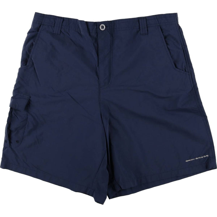 Columbia PFG OMNI-SHADE Nylon Shorts, Men's, Size 35 Nylon navy blue type Vintage Second Hand