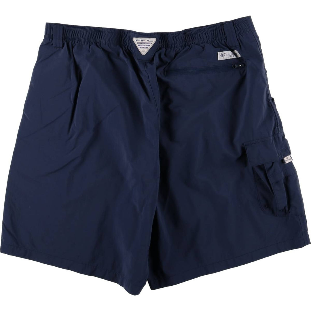 Columbia PFG OMNI-SHADE Nylon Shorts, Men's, Size 35 Nylon navy blue type Vintage Second Hand