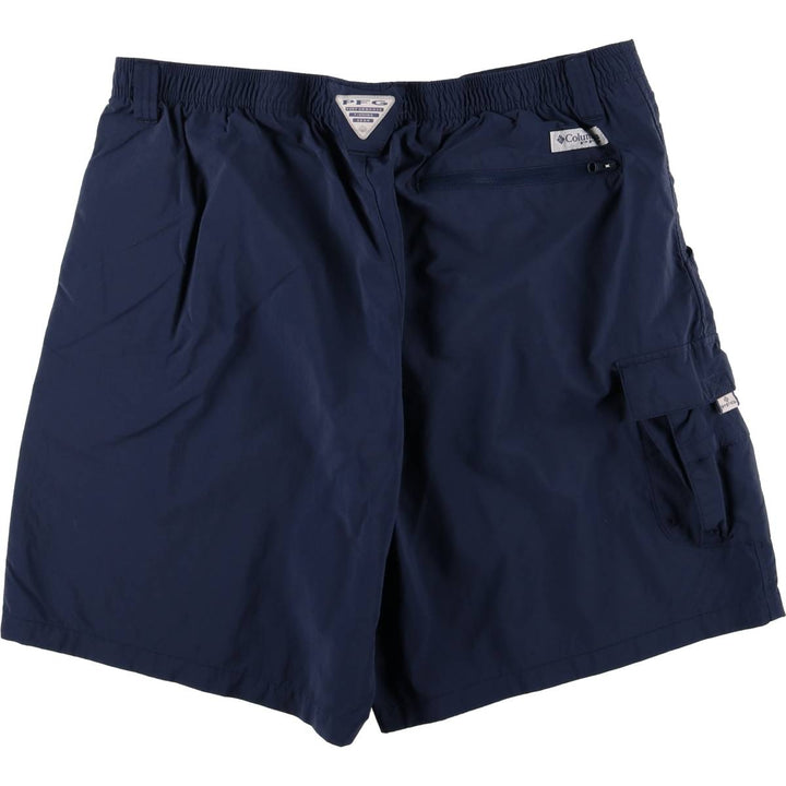 Columbia PFG OMNI-SHADE Nylon Shorts, Men's, Size 35 Nylon navy blue type Vintage Second Hand