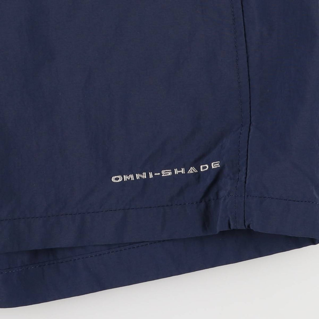 Columbia PFG OMNI-SHADE Nylon Shorts, Men's, Size 35 Nylon navy blue type Vintage Second Hand
