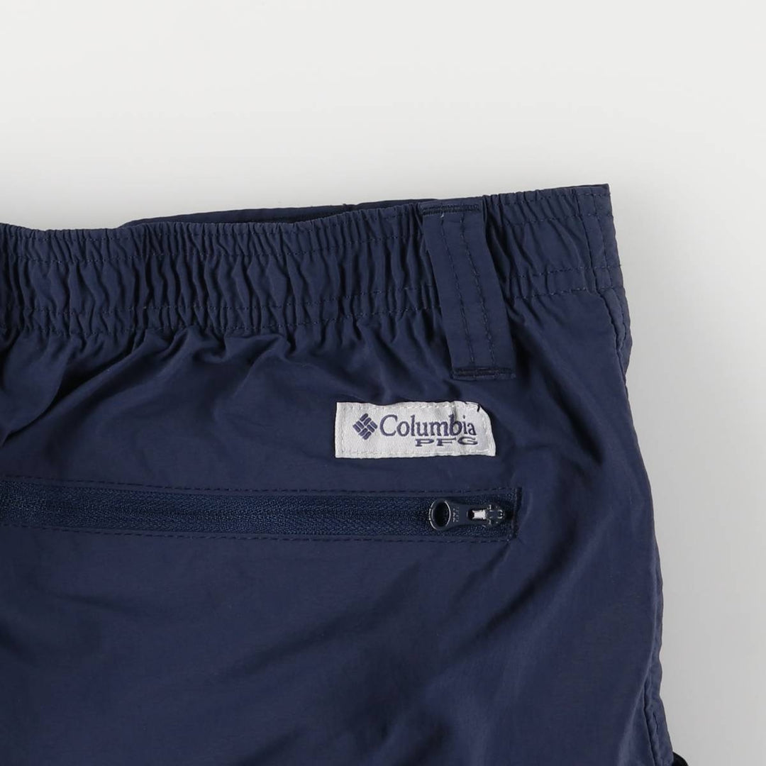 Columbia PFG OMNI-SHADE Nylon Shorts, Men's, Size 35 Nylon navy blue type Vintage Second Hand