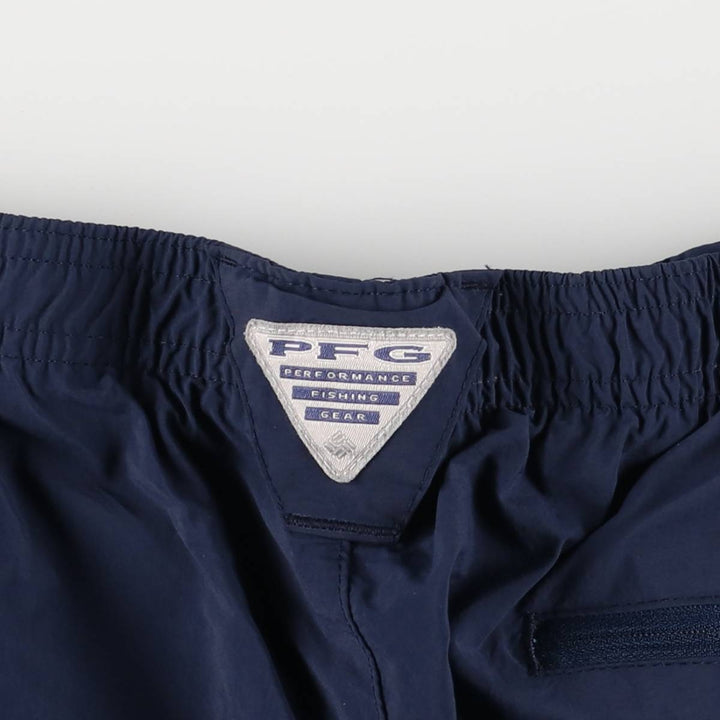 Columbia PFG OMNI-SHADE Nylon Shorts, Men's, Size 35 Nylon navy blue type Vintage Second Hand