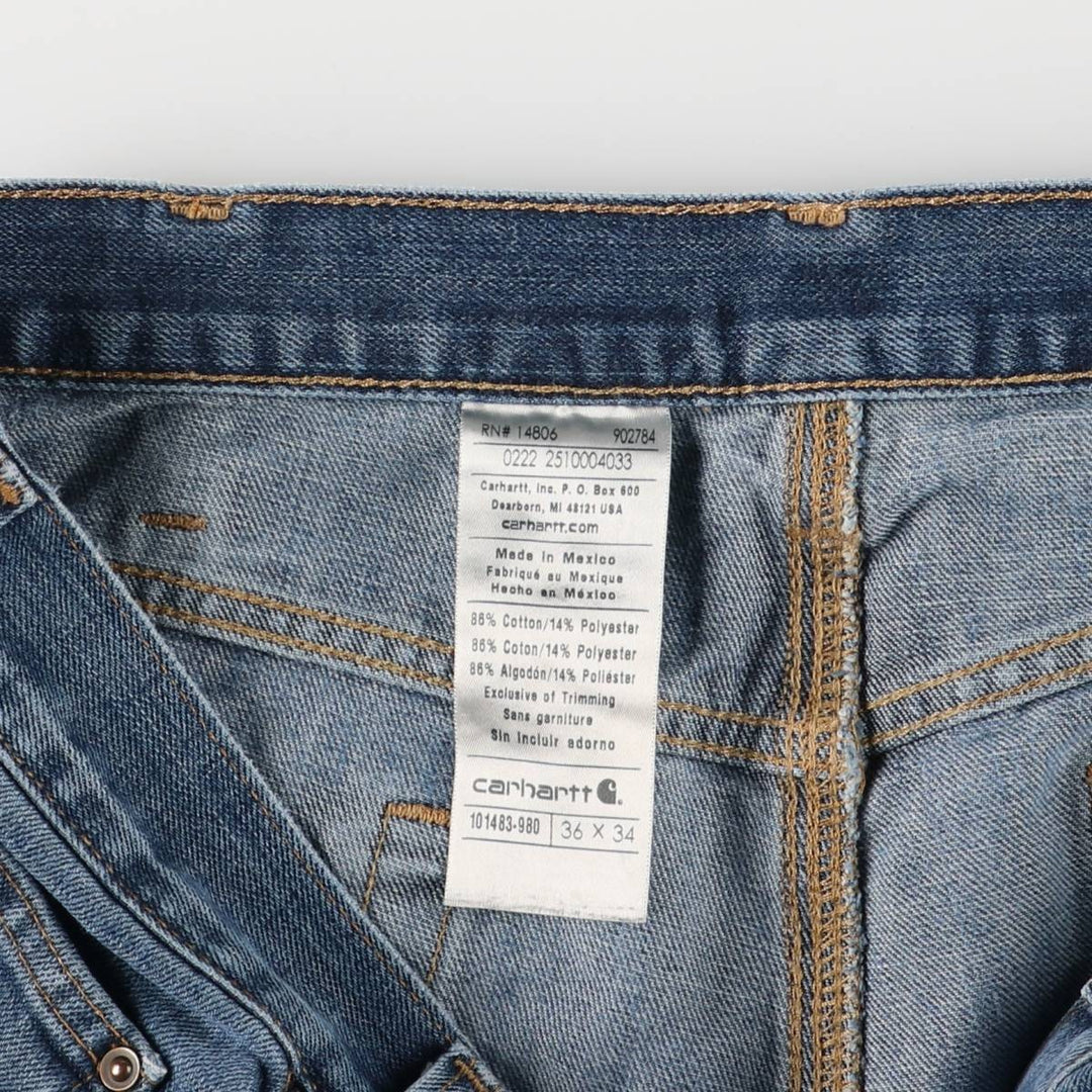 Carhartt Tapered Denim Pants for Men, W36 cotton blue type Vintage Second Hand