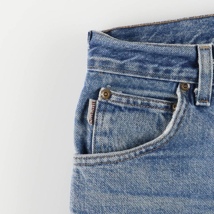 Carhartt Tapered Denim Pants for Men, W32 equivalent unclear blue type Vintage Second Hand