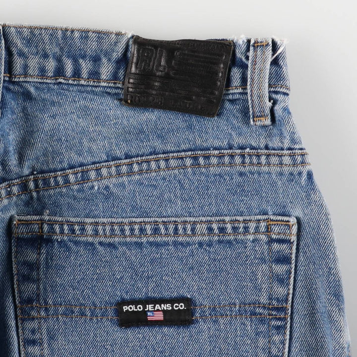 Ralph Lauren Polo Jeans Company Men's Loose Tapered Denim Pants, Size W31 cotton blue type Vintage Second Hand
