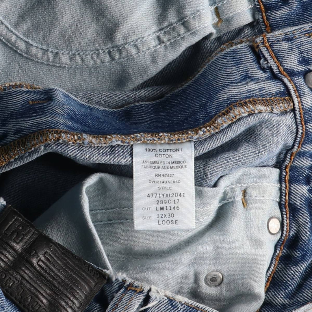 Ralph Lauren Polo Jeans Company Men's Loose Tapered Denim Pants, Size W31 cotton blue type Vintage Second Hand