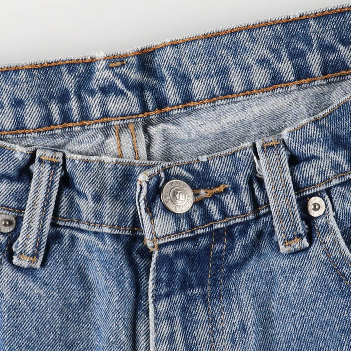 Ralph Lauren Polo Jeans Company Men's Loose Tapered Denim Pants, Size W31 cotton blue type Vintage Second Hand