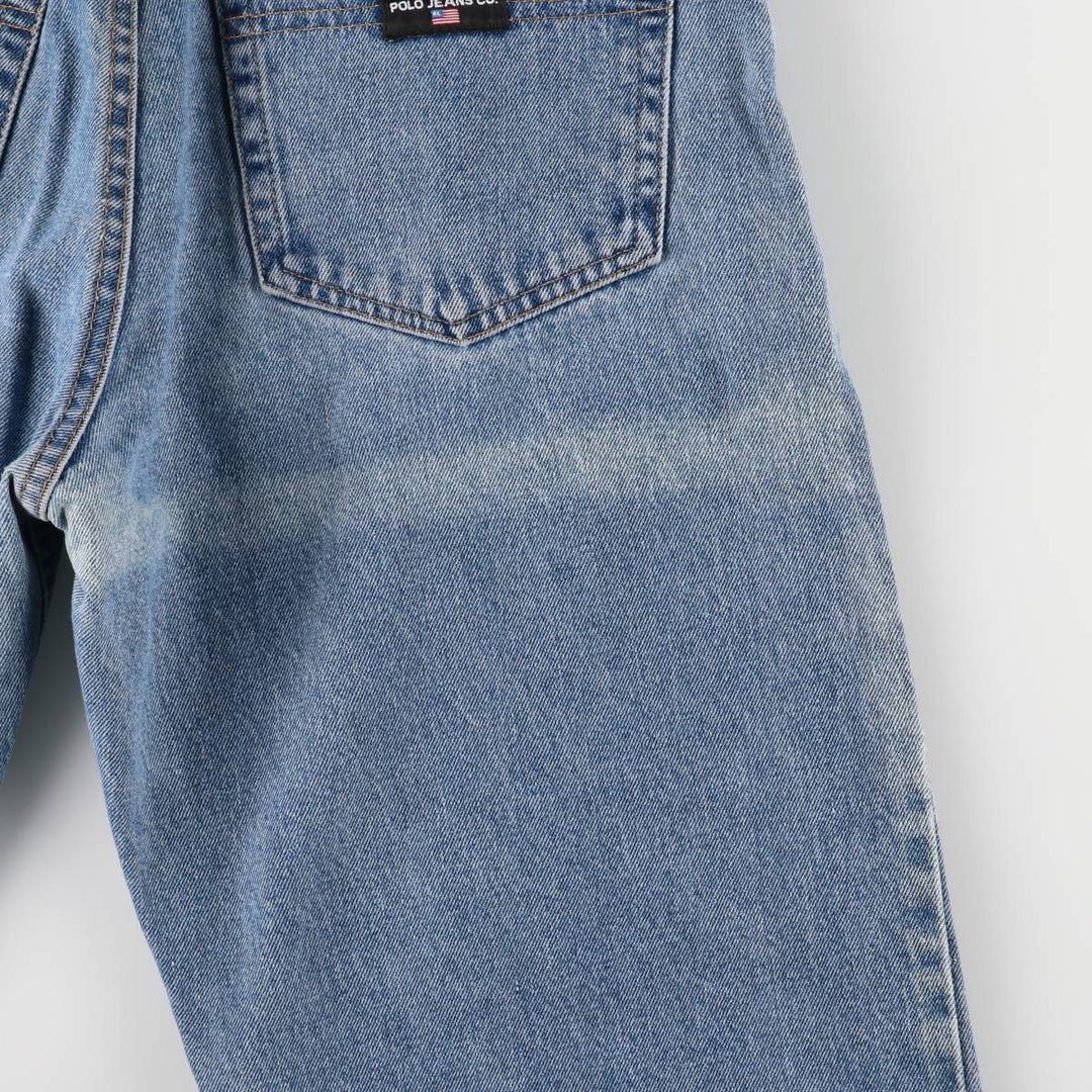 Ralph Lauren Polo Jeans Company Men's Loose Tapered Denim Pants, Size W31 cotton blue type Vintage Second Hand