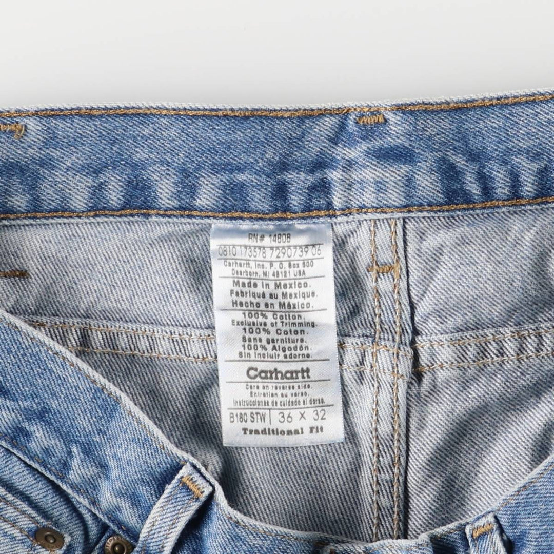 Carhartt Traditional FIT Straight Denim Pants for Men, W35 equivalent cotton blue type Vintage Second Hand