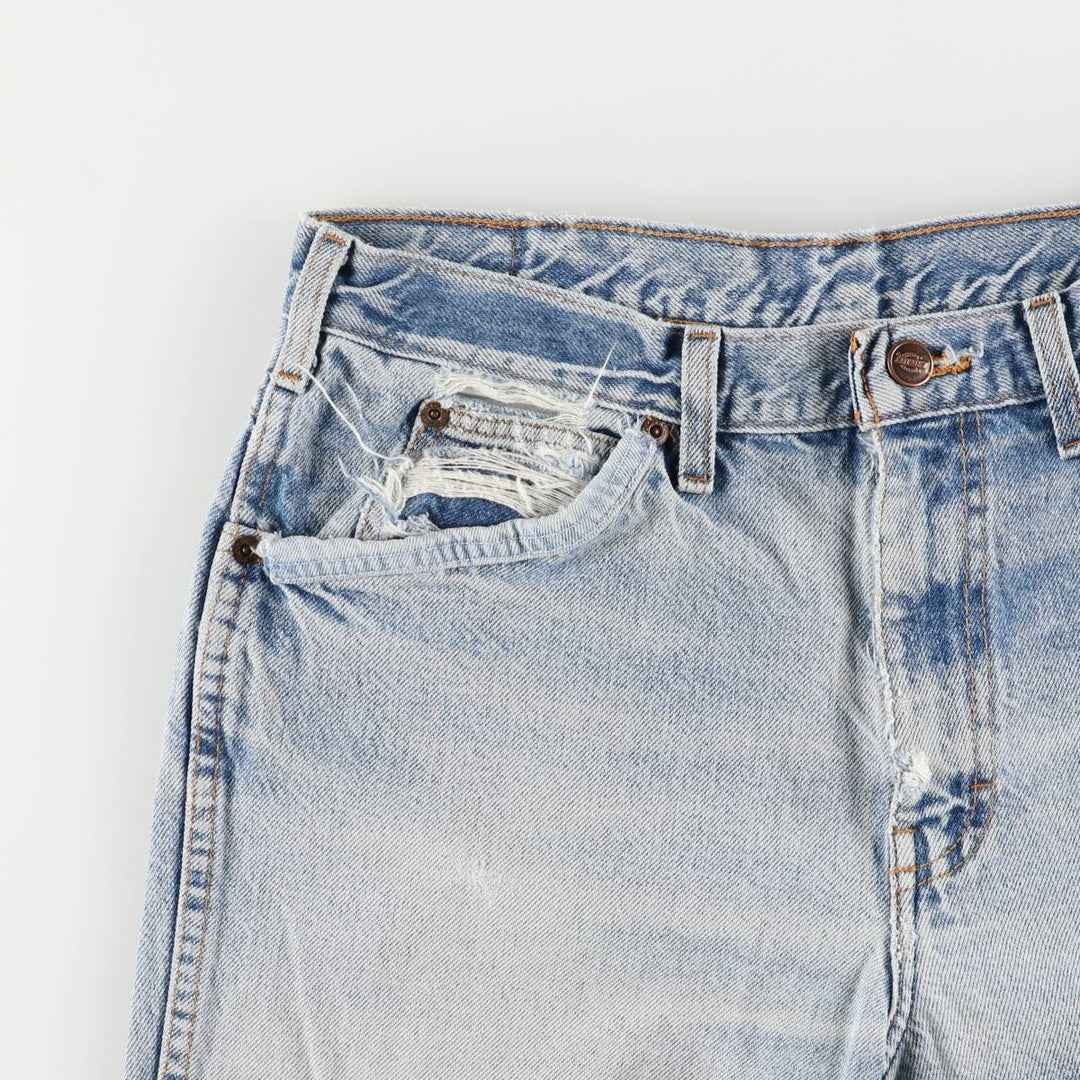 Dickies tapered denim pants for men, equivalent to W33 unclear blue type Vintage Second Hand