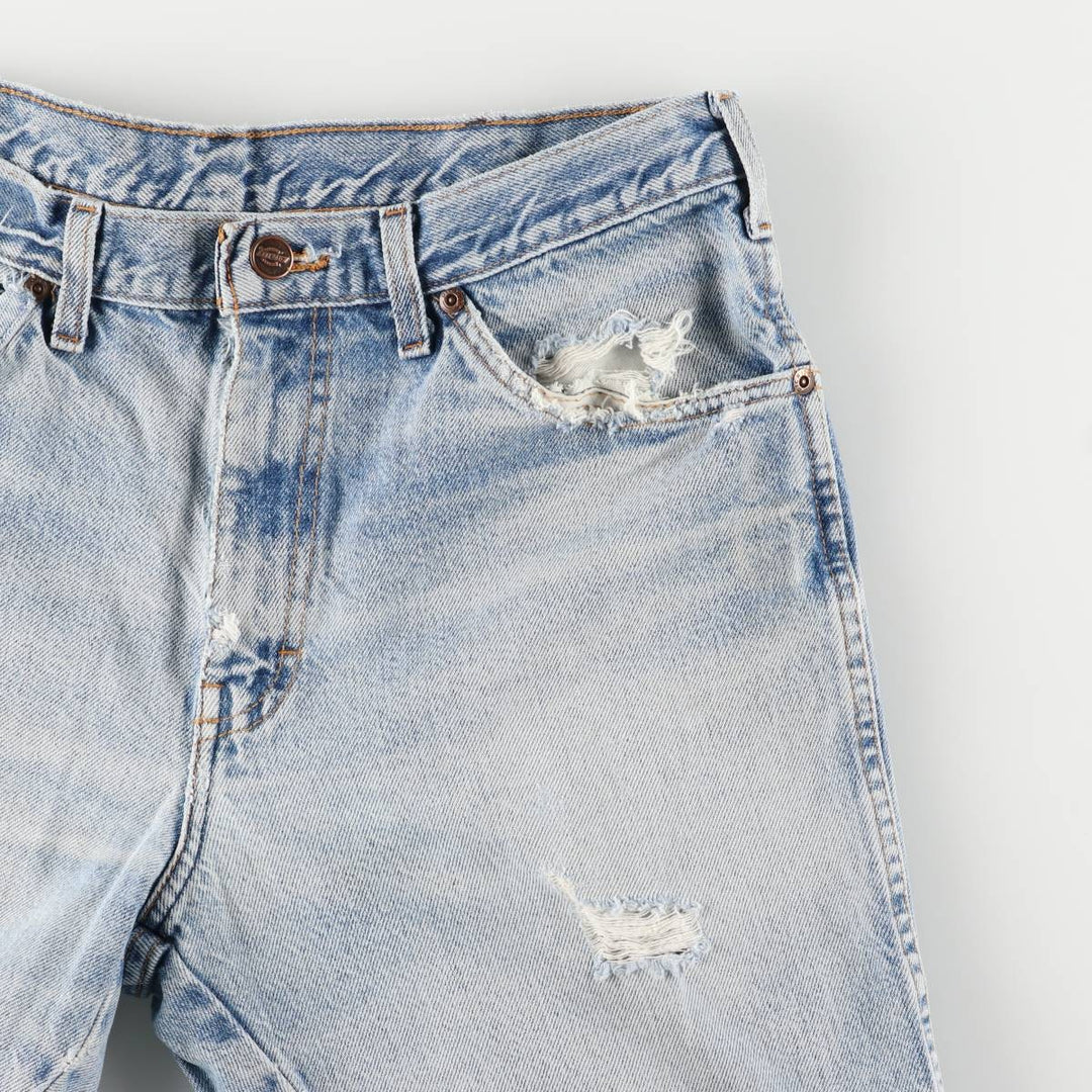 Dickies tapered denim pants for men, equivalent to W33 unclear blue type Vintage Second Hand