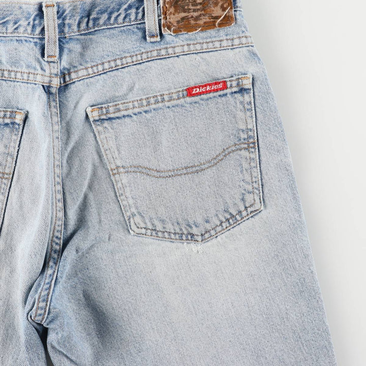 Dickies tapered denim pants for men, equivalent to W33 unclear blue type Vintage Second Hand