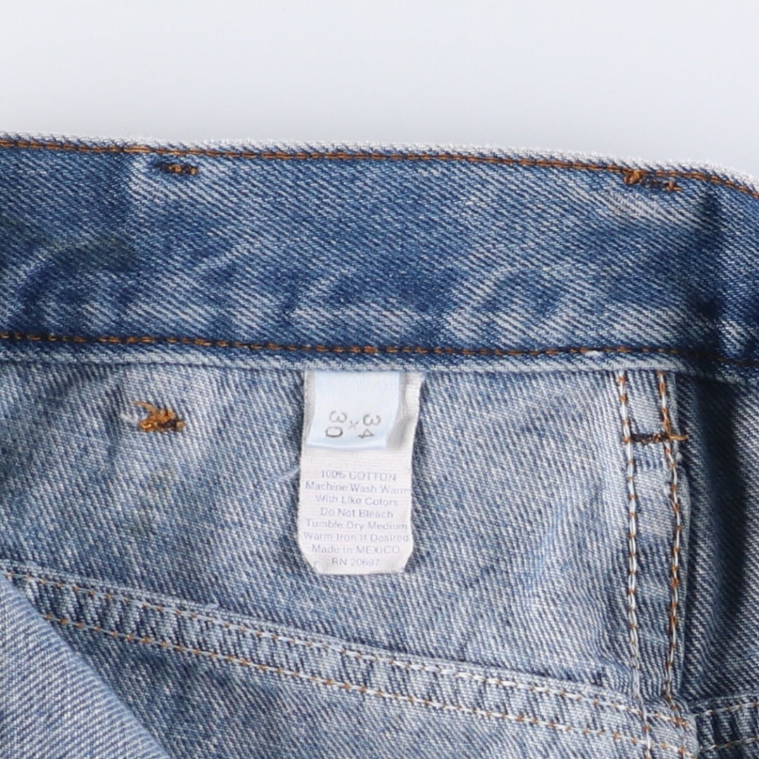 Vintage 1980'S Dickies straight-leg denim pants, men's size W32 cotton blue type Vintage Second Hand