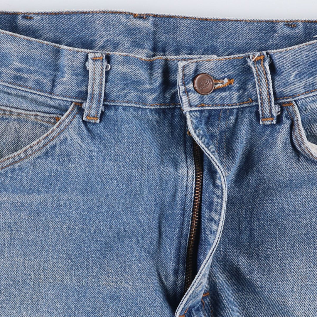 Vintage 1980'S Dickies straight-leg denim pants, men's size W32 cotton blue type Vintage Second Hand