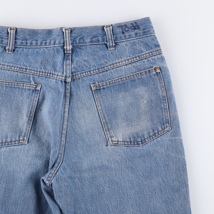 Vintage 1980'S Dickies straight-leg denim pants, men's size W32 cotton blue type Vintage Second Hand