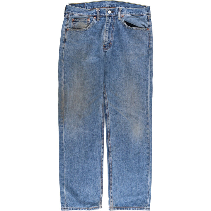 Levi's 505 tapered denim pants for men, equivalent to w35 cotton Blue type light blue Vintage Second Hand