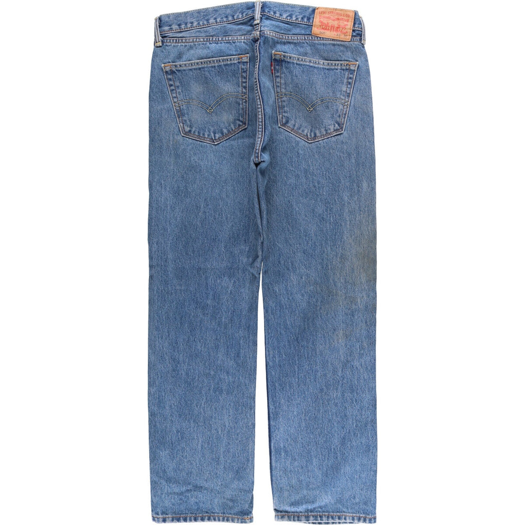 Levi's 505 tapered denim pants for men, equivalent to w35 cotton Blue type light blue Vintage Second Hand