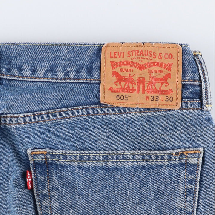 Levi's 505 tapered denim pants for men, equivalent to w35 cotton Blue type light blue Vintage Second Hand