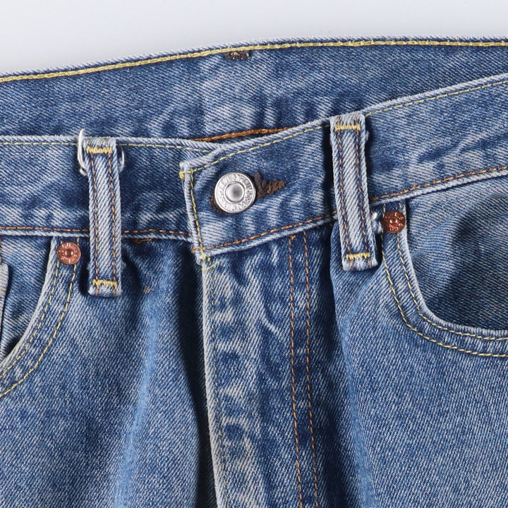 Levi's 505 tapered denim pants for men, equivalent to w35 cotton Blue type light blue Vintage Second Hand