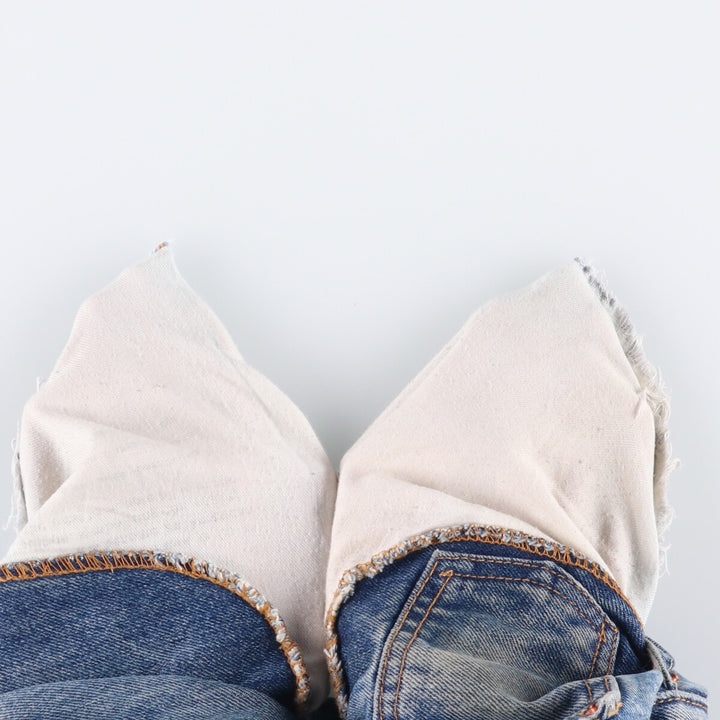 Levi's 505 tapered denim pants for men, equivalent to w35 cotton Blue type light blue Vintage Second Hand
