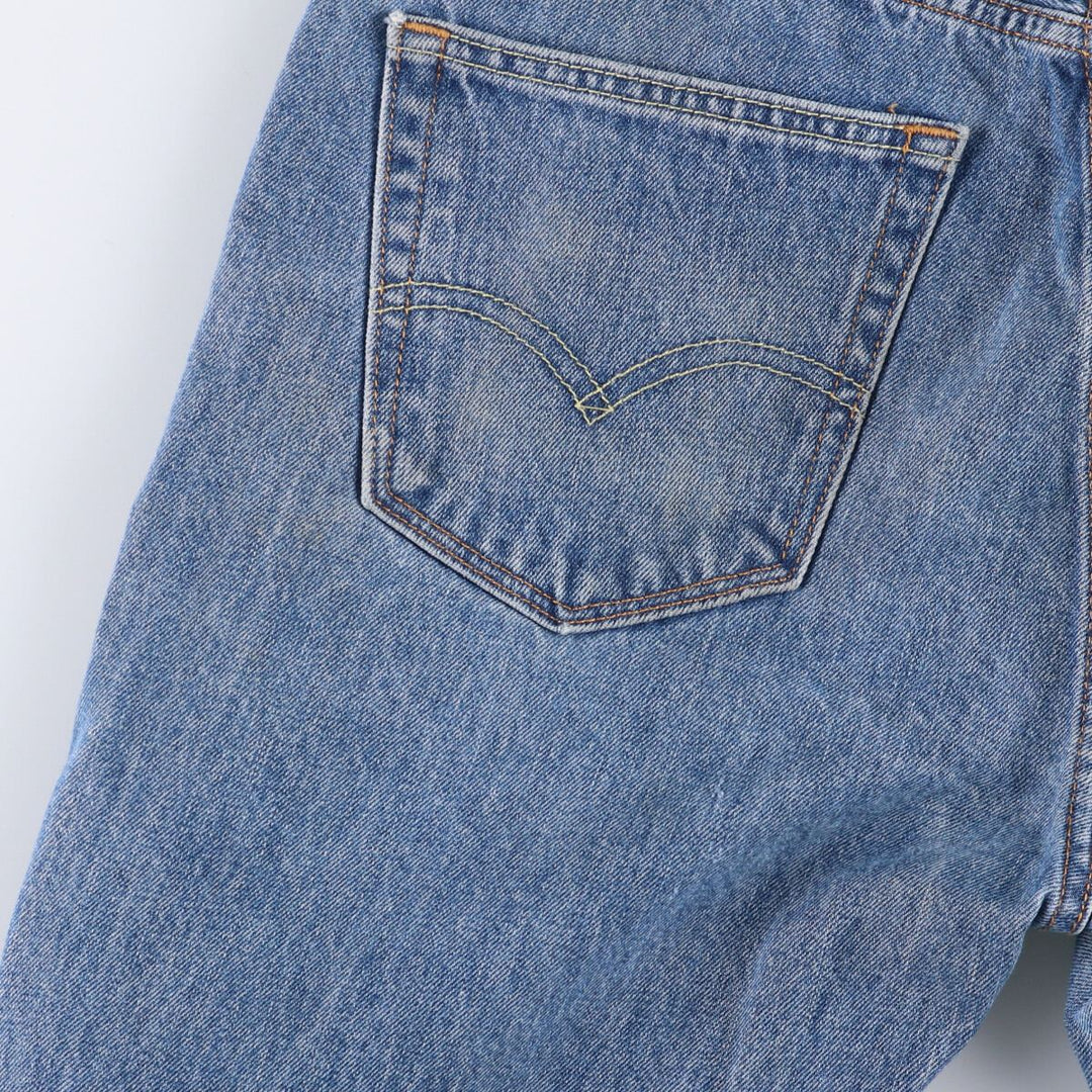Levi's 505 tapered denim pants for men, equivalent to w35 cotton Blue type light blue Vintage Second Hand