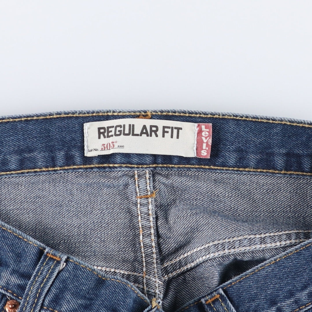 Levi's 505 REGULAR FIT tapered denim pants for men, size w37 cotton blue type Vintage Second Hand