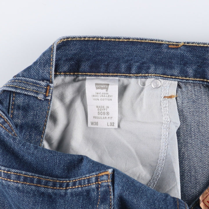 Levi's 505 REGULAR FIT tapered denim pants for men, size w37 cotton blue type Vintage Second Hand