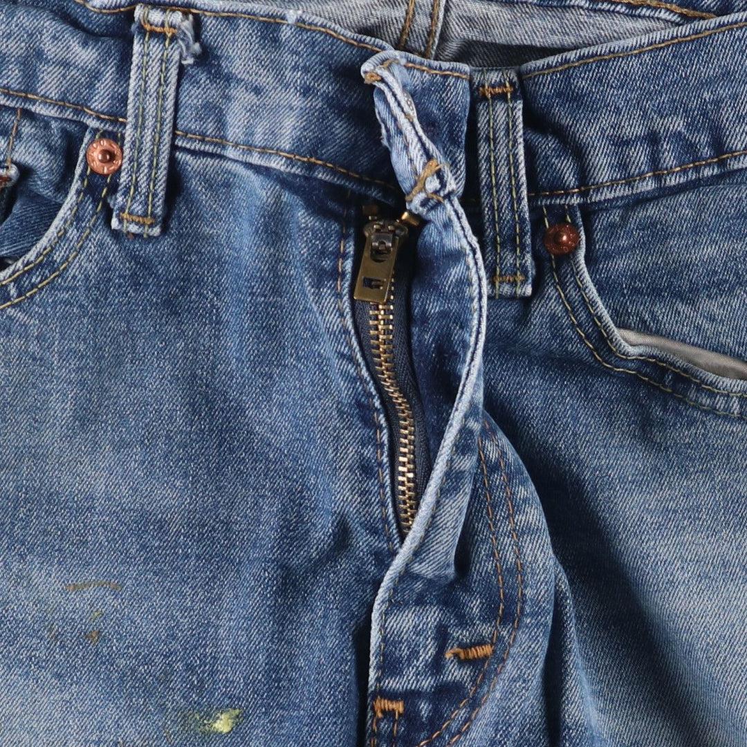 Levi's 505 tapered denim pants for men, equivalent to w32 cotton blue type Vintage Second Hand